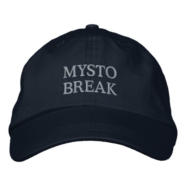 MYSTO BREAK-lock (neutralt) Broderad Keps (Framsida)