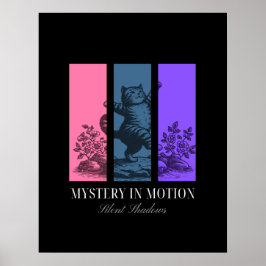 "Mystoppet i Rörelse" Aesthetic Cat Poster