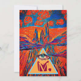 Mystoppet Monogram och Ro i Himlar Julkort