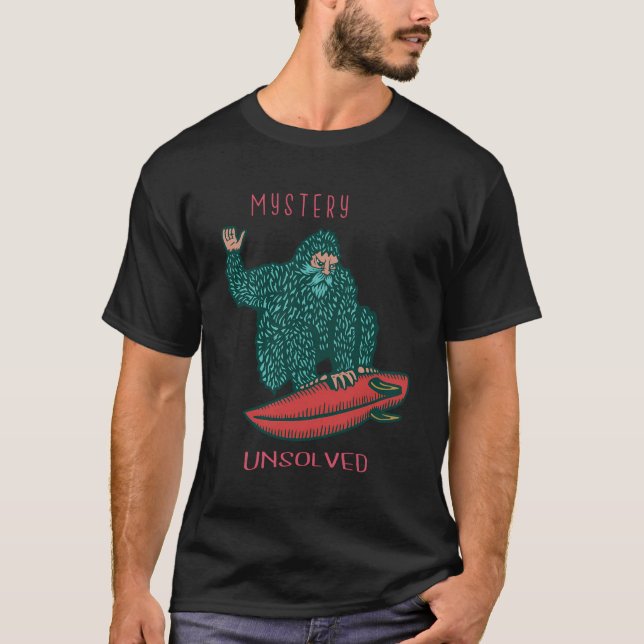 Mystoppet Retro Funny Yeti-design finns T Shirt (Framsida)