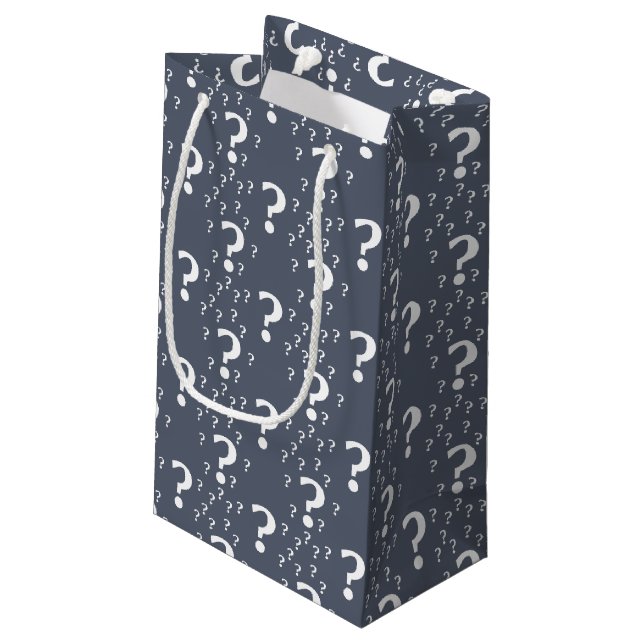 Mystoppets frågetecken, dold puzzle blue-grått (Baksidan Vinklad)