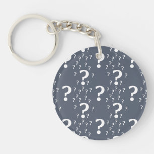 Mystoppets frågetecken, dold puzzle blue-grått