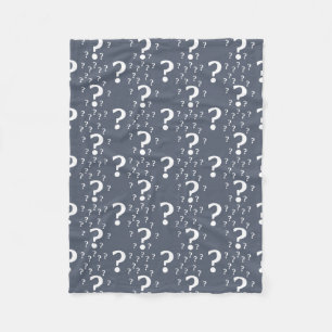 Mystoppets frågetecken, dold puzzle blue-grått fleecefilt