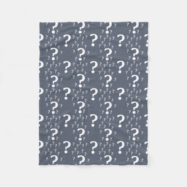 Mystoppets frågetecken, dold puzzle blue-grått fleecefilt (Framsidan)