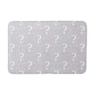Mystoppets frågetecken, dold puzzle light grått badrumsmatta