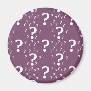 Mystoppets frågetecken för gåspuzzel mauve magnet