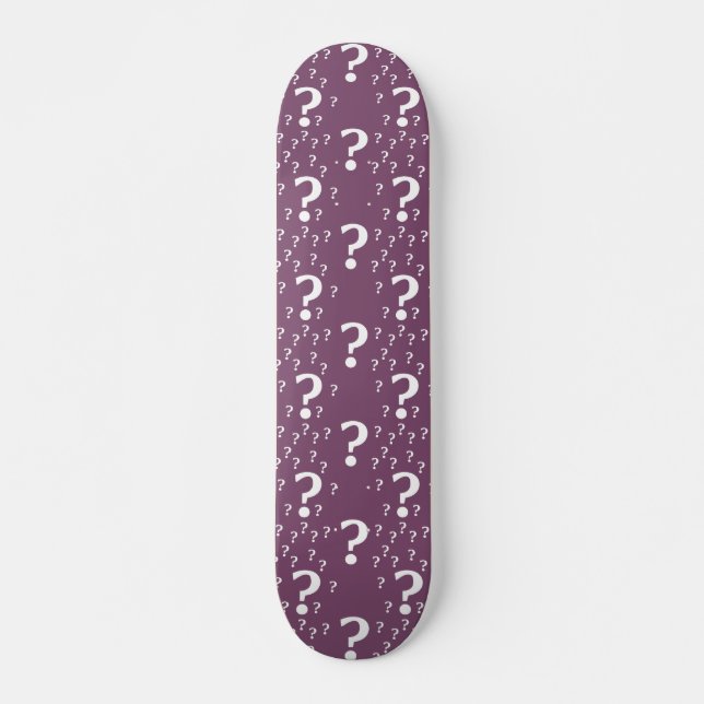Mystoppets frågetecken för gåspuzzel mauve mini skateboard bräda 18,5 cm (Framsida)