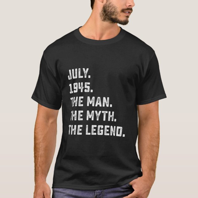 Myth Legend July 1945 78Th 78 T Shirt (Framsida)