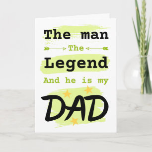 Myth legend Pappa citerar lustigt citat Far's Day Kort