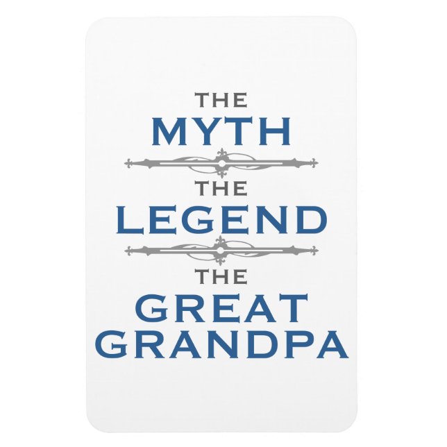 Myth Legend Underbar Grandpa Magnet (Vertikal)