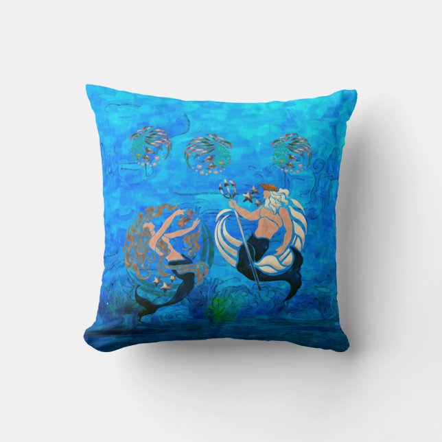 Myth of the Seas New Age Folk Art Kudde (Framsida)