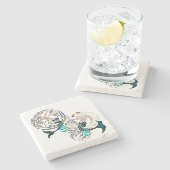 Myth of the Seas New Age Folk Art Underlägg Sten (Sidan)