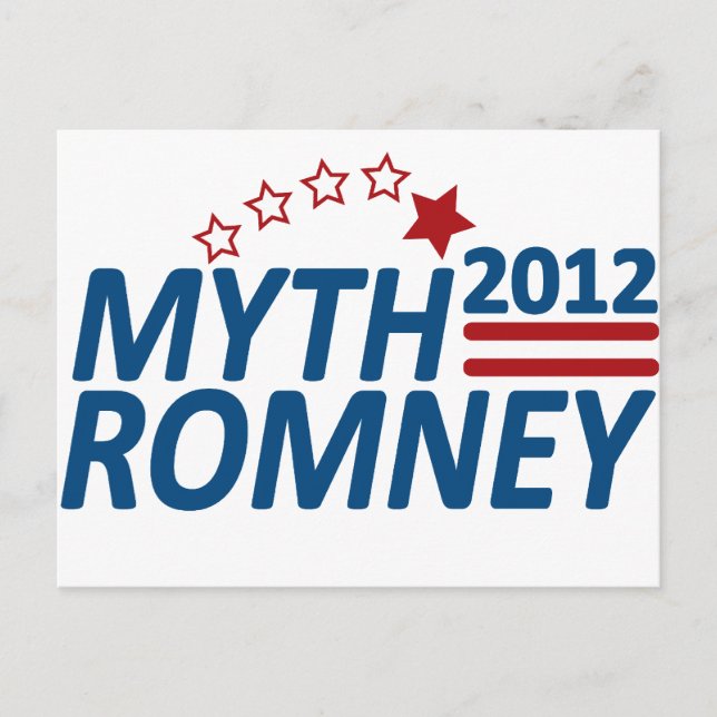 Myth Romney Anti Mitt 2012 Vykort (Framsida)