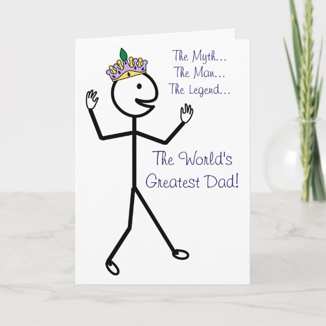 Myth the Man the Legend - Lycklig Fars dag Kort (Framsida)