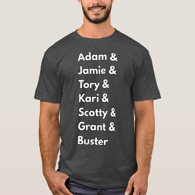 Mythbusting får mig att må bra vänner t shirt (Framsida)