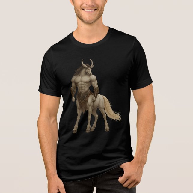 Mythic Centaur Warrior Fantasy Art T Shirt (Framsida)