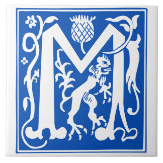 Mythic Creatures Decorative Capital M Kakelplatta