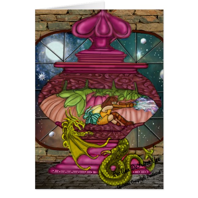 "MYTHIC DRAKEMAMMA ", HÄLSNINGSKORT (Framsidan)