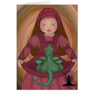 Mythic felik konst för fantasivarelser hälsningskort