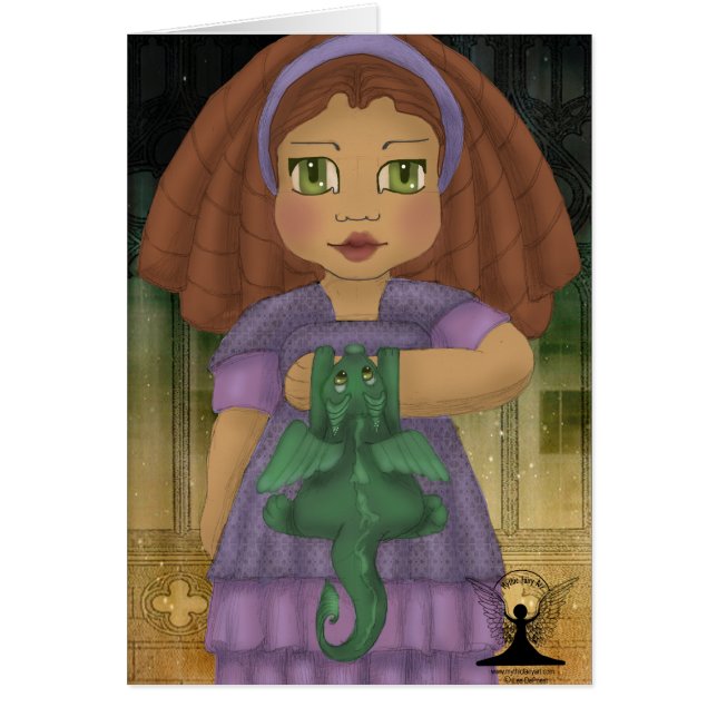 Mythic felik konst för fantasivarelser hälsningskort (Framsidan)