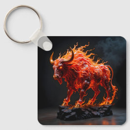 Mythic Fire Bull Nyckelring