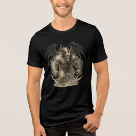 Mythic Flame Demon with Moon Wings T Shirt