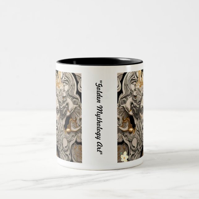 "Mythic Golden Dreamscape" Två-Tonad Mugg (Center)