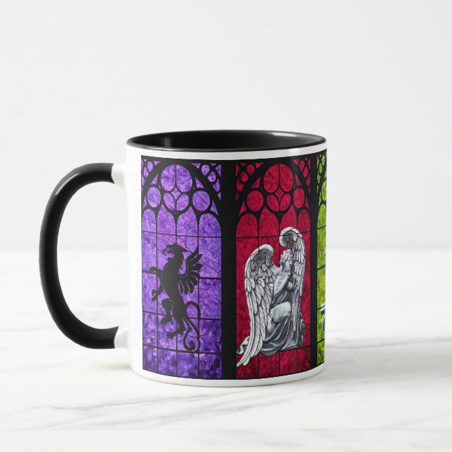 Mythic Guardians in Stained Glass Mugg (Vänster)