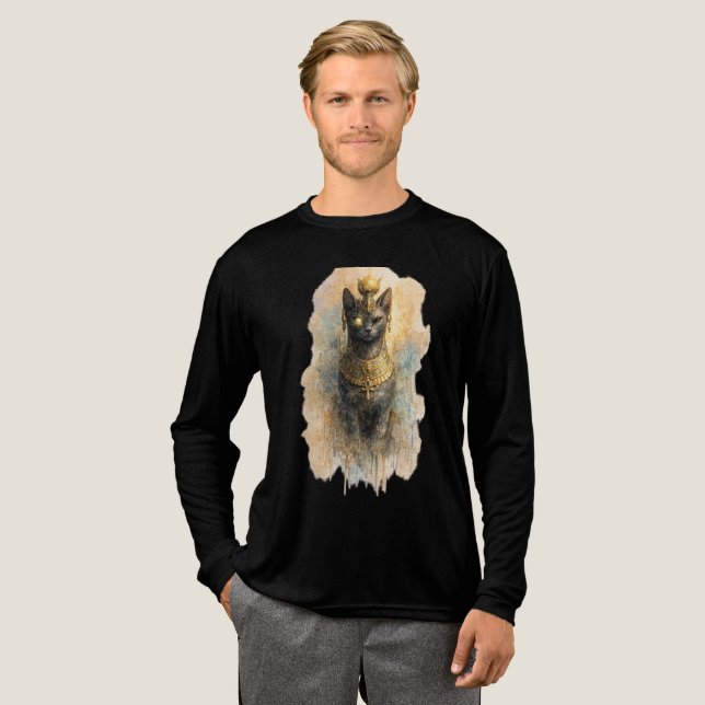 Mythical Cat Ancient Fantasy Feline Art  T Shirt (Hel framsida)