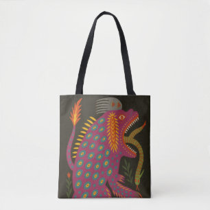 Mythical Creater Folk Art Print Tygkasse