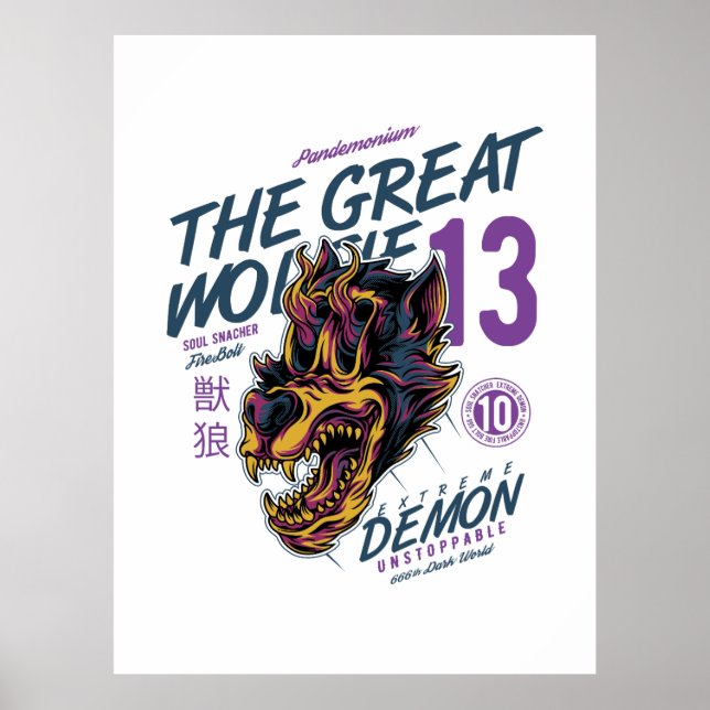 Mythical Creatthe Underbar Wolfie Poster (Framsidan)