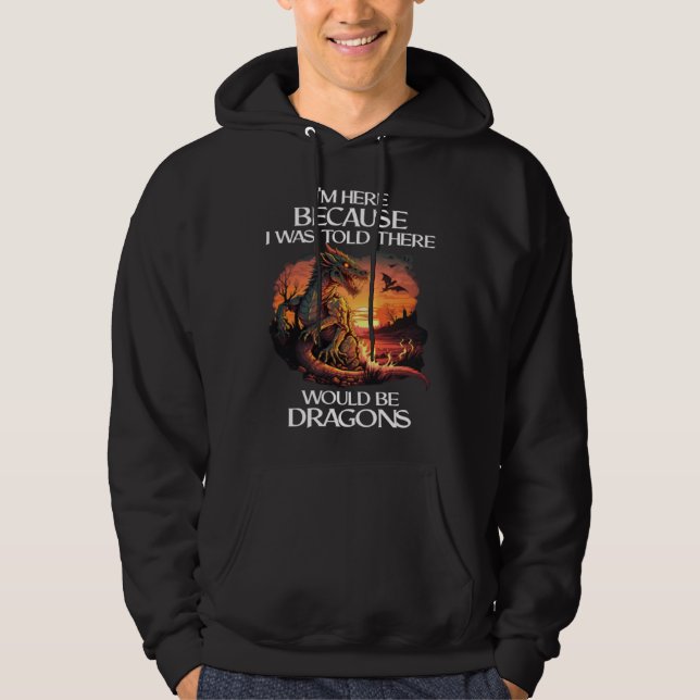 Mythical Creature Dragons  Men Dragon for a Dragon Hoodie (Framsida)