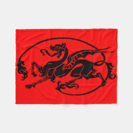 Mythical Dragon, år för drakdesign Fleecefilt