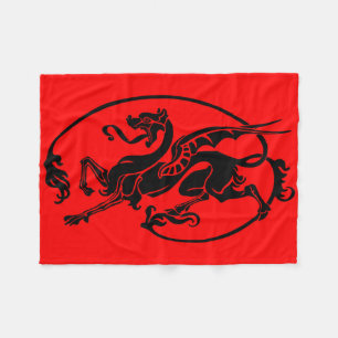 Mythical Dragon, år för drakdesign Fleecefilt