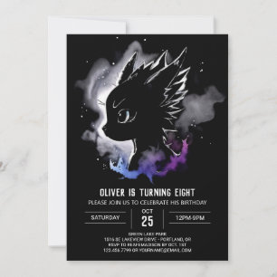 Mythical Dragon Äventyr Birthday Inbjudningar