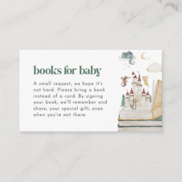 Mythical Dragon Baby Shower Bokar för Baby Card Visitkort