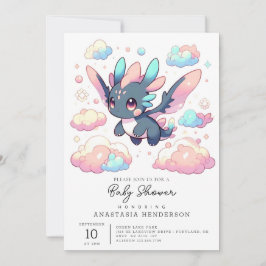 Mythical Dragon Baby Shower Inbjudningar