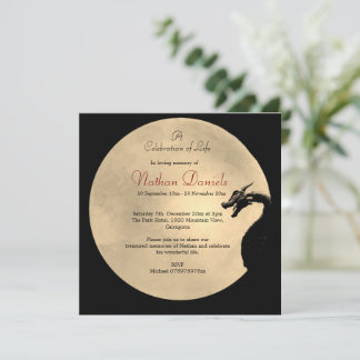 Mythical Dragon Celebration of Life Card Spara Datumet