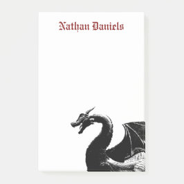 Mythical Dragon Personlig Post-it Block