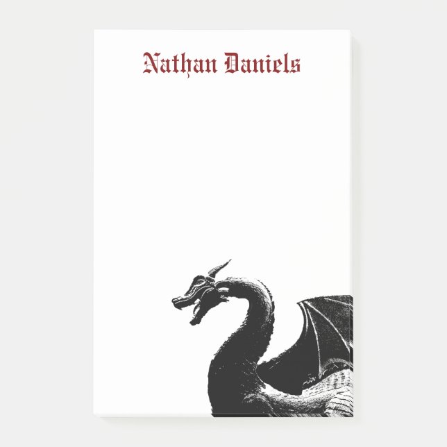 Mythical Dragon Personlig Post-it Block (Framsida)