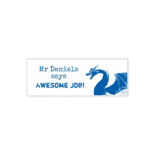 Mythical Dragon Teacher Fantastisk-jobb Självfärgande Stämpel
