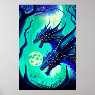 Mythical Dragons Poster