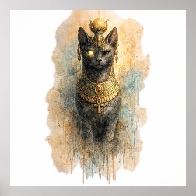 Mythical Egyptian Cat Ancient Fantasy Feline Poster (Framsidan)