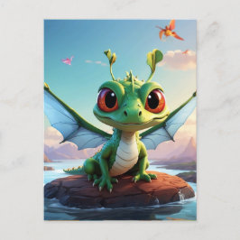 *~* Mythical Fantasy AP48 Kids Dragonfly Tecknad Vykort