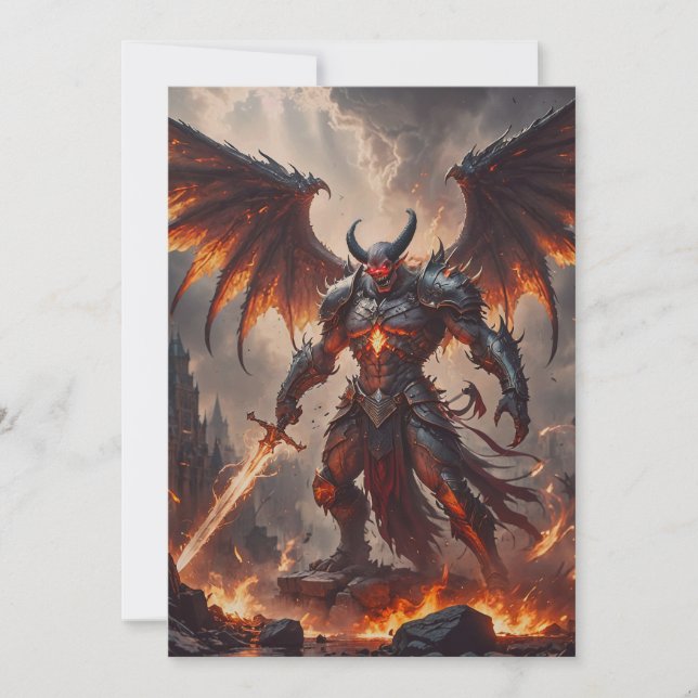 Mythical Fiery Demon Inbjudningar (Framsida)
