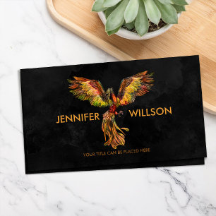 Mythical Fire Stigning Phoenix Bird Visitkort