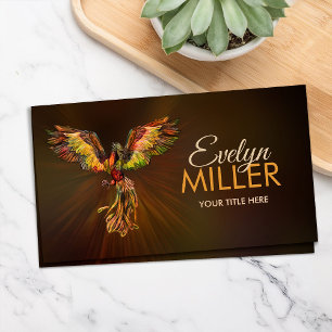 Mythical Fire Stigning Phoenix Bird Visitkort