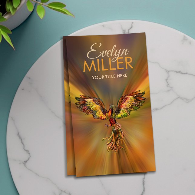 Mythical Fire Stigning Phoenix Bird Visitkort (Skapare uppladdad)