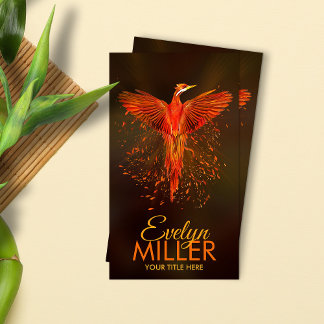 Mythical Fire Stigning Phoenix Bird Visitkort
