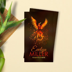Mythical Fire Stigning Phoenix Bird Visitkort